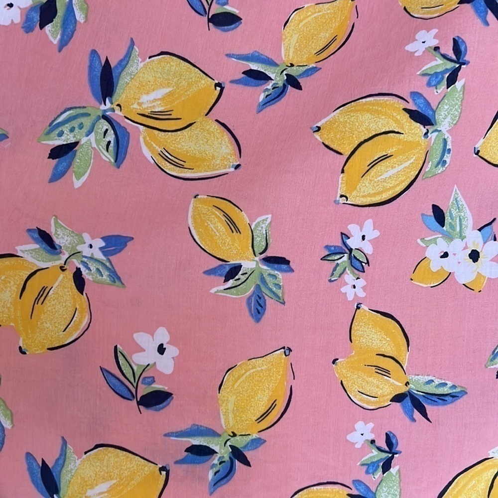 Gillian & OMalley Lemon Print Long Sleeve Sleepwear Pajama Top - Picture 2 of 12